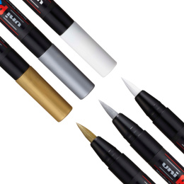Posca Brush PCF-350 Metallic 3-setti ryhmässä Kynät / Taiteilijakynät / Sivellinkynät @ Pen Store (110426)
