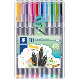 Triplus Fineliner 10 setti ryhmässä Kynät / Taiteilijakynät / Tussit @ Pen Store (110868)