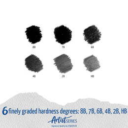 Mars Lumograph Black 6-setti ryhmässä Taiteilijatarvikkeet / Liidut ja lyijyt / Grafiitti ja lyijyt @ Pen Store (110877)