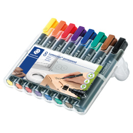 8 kpl Lumocolor permanent vinoon leikattu kärki ryhmässä Kynät / Toimisto ja merkkaus / Merkkauskynät @ Pen Store (111001)