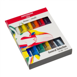 Akryylivärit Standard setti 12 x 20 ml ryhmässä Taiteilijatarvikkeet / Värit / Akryylivärit @ Pen Store (111757)
