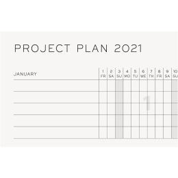 Kalenterit 2021 12M Weekly Planner A4 Black ryhmässä Paperit ja Lehtiöt / Kalenterit / 12 kk kalenterit @ Pen Store (112298)