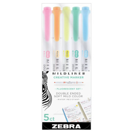 Mildliner 5-setti Fluorescent ryhmässä Kynät / Taiteilijakynät / Maalitussit @ Pen Store (112551)