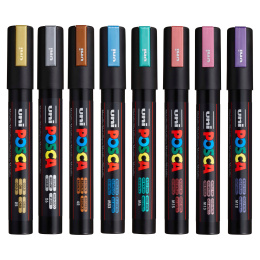 Posca PC-5M Metallic Colours 8-setti ryhmässä Kynät / Taiteilijakynät / Maalitussit @ Pen Store (112630)