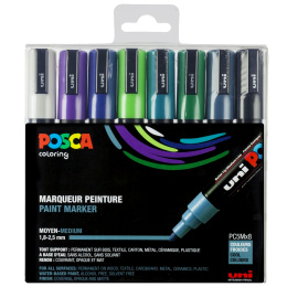 Posca PC-5M Cool Colours 8-setti ryhmässä Kynät / Taiteilijakynät / Maalitussit @ Pen Store (112632)