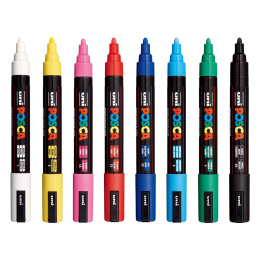 Posca PC-5M Standard Colours 8-setti ryhmässä Kynät / Taiteilijakynät / Maalitussit @ Pen Store (125148)