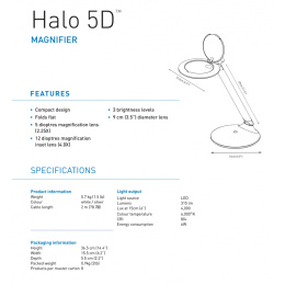 Halo 5D Table Magnifier ryhmässä Askartelu ja Harrastus / Harrastustarvikkeet / Valaisimet @ Pen Store (125412)