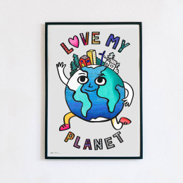 Coloring Poster - Love My Planet ryhmässä Askartelu ja Harrastus / Askartelu / Tee se itse @ Pen Store (125518)