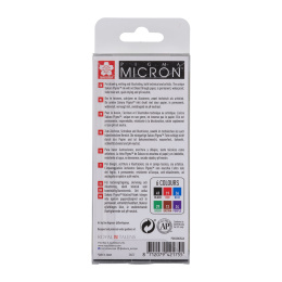 Pigma Micron Fineliner 6-set 05 Basic Colours ryhmässä Kynät / Kirjoittaminen / Finelinerit @ Pen Store (125576)