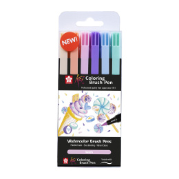 Koi Coloring Brush Pen 6-set Sweets ryhmässä Kynät / Kirjoittaminen / Finelinerit @ Pen Store (125584)