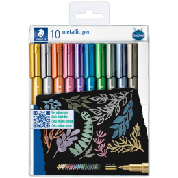 Metallic pen 10-pack ryhmässä Kynät / Taiteilijakynät / Tussit @ Pen Store (126591)