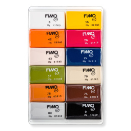 FIMO Soft Muovailusavi 12 x 25 g Natural colours ryhmässä Askartelu ja Harrastus / Askartelu / Muovailusavi @ Pen Store (126652)