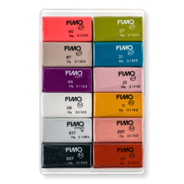FIMO Soft Muovailusavi 12 x 25 g Fashion colours ryhmässä Askartelu ja Harrastus / Askartelu / Muovailusavi @ Pen Store (126653)