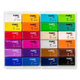 FIMO Soft Muovailusavi 24 x 25 g Basic colours ryhmässä Askartelu ja Harrastus / Askartelu / Muovailusavi @ Pen Store (126654)