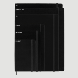 Classic Hard Cover Notebook Double Layout XL Black ryhmässä Paperit ja Lehtiöt / Kirjoitus ja muistiinpanot / Muistikirjat @ Pen Store (126740)