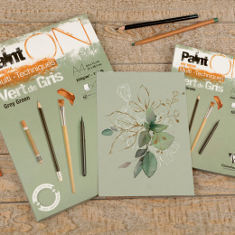 Paint'ON Taiteilijalehtiö Grey Green A3 ryhmässä Paperit ja Lehtiöt / Taiteilijalehtiöt / Akvarellipaperit @ Pen Store (127405)