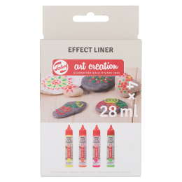Effect Liner Setti 4 x 28 ml Neon ryhmässä Askartelu ja Harrastus / Askartelu / Askartelumaalit @ Pen Store (127518)