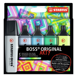 Boss Arty Cool Colors 5 kpl ryhmässä Kynät / Toimisto ja merkkaus / Korostuskynät @ Pen Store (127811)