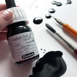 Indian Ink Black 28 ml ryhmässä Taiteilijatarvikkeet / Taiteilijavärit / Tussi ja muste @ Pen Store (128023)