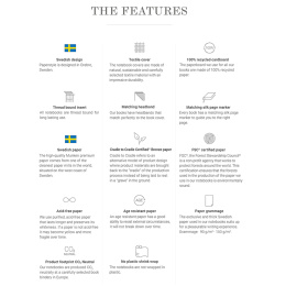 Notebook A5 Viivoitettu Nature ryhmässä Paperit ja Lehtiöt / Kirjoitus ja muistiinpanot / Muistikirjat @ Pen Store (128467)