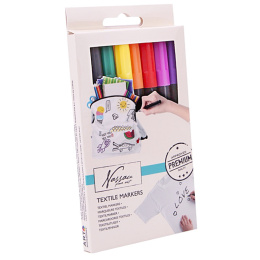 Tekstiilikynät 8 kpl ryhmässä Askartelu ja Harrastus / Värit / Kangasvärit ja -kynät @ Pen Store (128519)