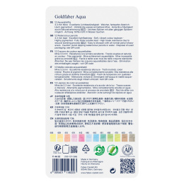 Goldfaber Aqua Akvarellikynät 12-setti Pastel ryhmässä Kynät / Taiteilijakynät / Akvarellikynät @ Pen Store (128726)