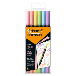 Intensity Dual Tip Pastel 6-setti ryhmässä Kynät / Taiteilijakynät / Sivellintussit @ Pen Store (128859)