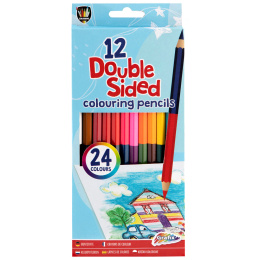 Colouring Pencils Duo 12-set ryhmässä Kids / Lastenkynät / Lasten värikynät @ Pen Store (129331)