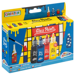 Glass Paints 4-set ryhmässä Askartelu ja Harrastus / Värit / Lasi- ja posliinimaalit @ Pen Store (129347)