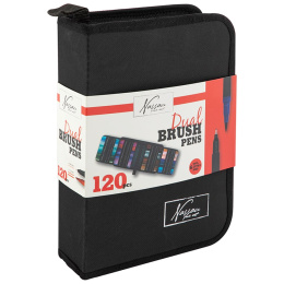 Brush Marker Dual 120-set + Wallet  ryhmässä Kynät / Taiteilijakynät / Sivellinkynät @ Pen Store (129353)