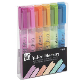 Glitter Markers 6-set ryhmässä Kids / Lastenkynät / Lasten tussit @ Pen Store (129408)