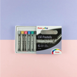 Öljypastellit Metallic 6-setti ryhmässä Taiteilijatarvikkeet / Liidut ja lyijyt / Pastelliliidut @ Pen Store (129514)