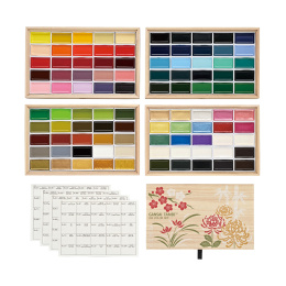 Gansai Tambi Akvarelli 100-setti  ryhmässä Taiteilijatarvikkeet / Taiteilijavärit / Akvarellivärit / Vesiväri napissa @ Pen Store (129541)