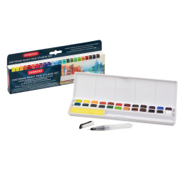 Inktense Paint Pan Set Studio 24 puolikuppia  ryhmässä Taiteilijatarvikkeet / Värit / Akvarellivärit @ Pen Store (129546)