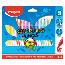 Colorpeps Tussit Jungle 18 kpl ryhmässä Kids / Lastenkynät / Lasten tussit @ Pen Store (129632)
