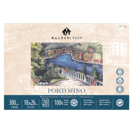 Akvarelliilehtiö Portofino 100% Puuvilla 300g Satin 18x26cm 20 Sheets ryhmässä Paperit ja Lehtiöt / Taiteilijalehtiöt / Akvarellipaperit @ Pen Store (129683)