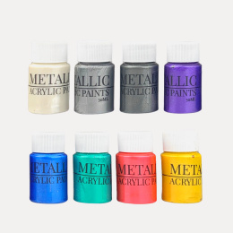Akryylivärit Metallic Pearl 30 ml 8-setti ryhmässä Taiteilijatarvikkeet / Taiteilijavärit / Akryylivärit @ Pen Store (130038)