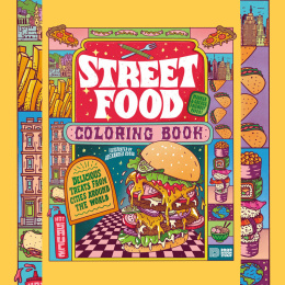 Street Food Coloring Book ryhmässä Askartelu ja Harrastus / Kirjat / Aikuisten värityskirjat @ Pen Store (130062)