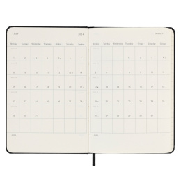 12M Weekly Notebook Hardcover Pocket Black ryhmässä Paperit ja Lehtiöt / Kalenterit / 12 kk kalenterit @ Pen Store (130164)