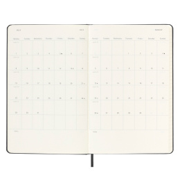 12M Weekly Planner Horizontal Hardcover Large Black ryhmässä Paperit ja Lehtiöt / Kalenterit / 12 kk kalenterit @ Pen Store (130173)