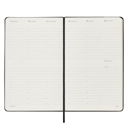 12M Weekly Planner Vertical Hardcover Large Black ryhmässä Paperit ja Lehtiöt / Kalenterit / 12 kk kalenterit @ Pen Store (130175)