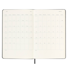 12M Weekly Planner Vertical Hardcover Large Black ryhmässä Paperit ja Lehtiöt / Kalenterit / 12 kk kalenterit @ Pen Store (130175)
