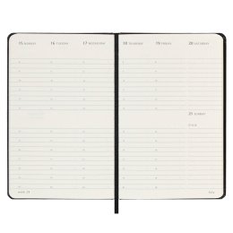 12M Weekly Planner Vertical Hardcover Pocket Black ryhmässä Paperit ja Lehtiöt / Kalenterit / 12 kk kalenterit @ Pen Store (130176)