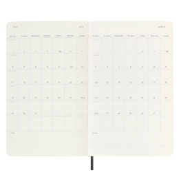 12M Weekly Notebook Horizontal Softcover Large Black ryhmässä Paperit ja Lehtiöt / Kalenterit / 12 kk kalenterit @ Pen Store (130203)