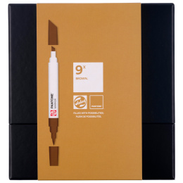 Marker 9 kpl Brown ryhmässä Kynät / Taiteilijakynät / Maalitussit @ Pen Store (130489)
