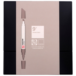 Marker 9 kpl Warm Gray ryhmässä Kynät / Taiteilijakynät / Maalitussit @ Pen Store (130491)