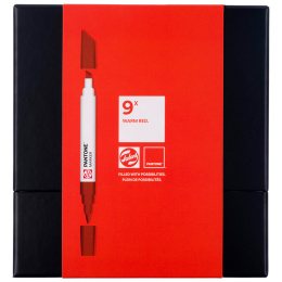 Marker 9 kpl Warm Red ryhmässä Kynät / Taiteilijakynät / Maalitussit @ Pen Store (130492)