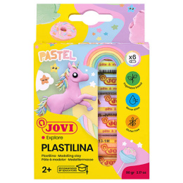 Plastilina Muovailusavi 6 kpl Pastel 15 g ryhmässä Kids / Lasten askartelu ja värit / Savella askartelu @ Pen Store (130617)