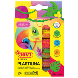 Plastilina Muovailusavi 6 kpl Neon 15 g ryhmässä Kids / Lasten askartelu ja värit / Savella askartelu @ Pen Store (130618)