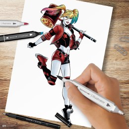 Art Kit 24-set Harley Quinn ryhmässä Kynät / Taiteilijakynät / Maalitussit @ Pen Store (130636)